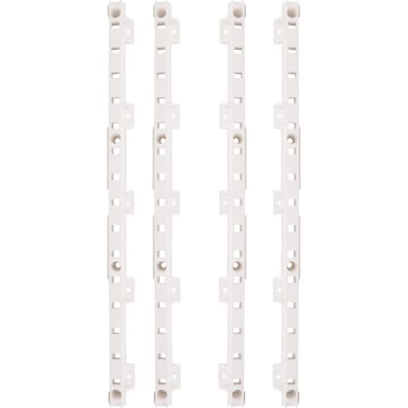 Hardware Resources 4-quick Tray Pilasters 1" W  8 - Hook Dowels &  8 -Screws Finish:  White B520-00